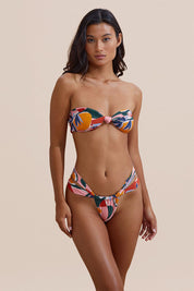 Stone Fox Bijou High Hip Bikini Swim Bottom (Botanical)