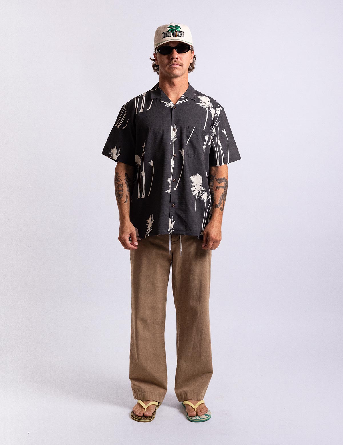 DUVIN Hurricane Palm Buttonup