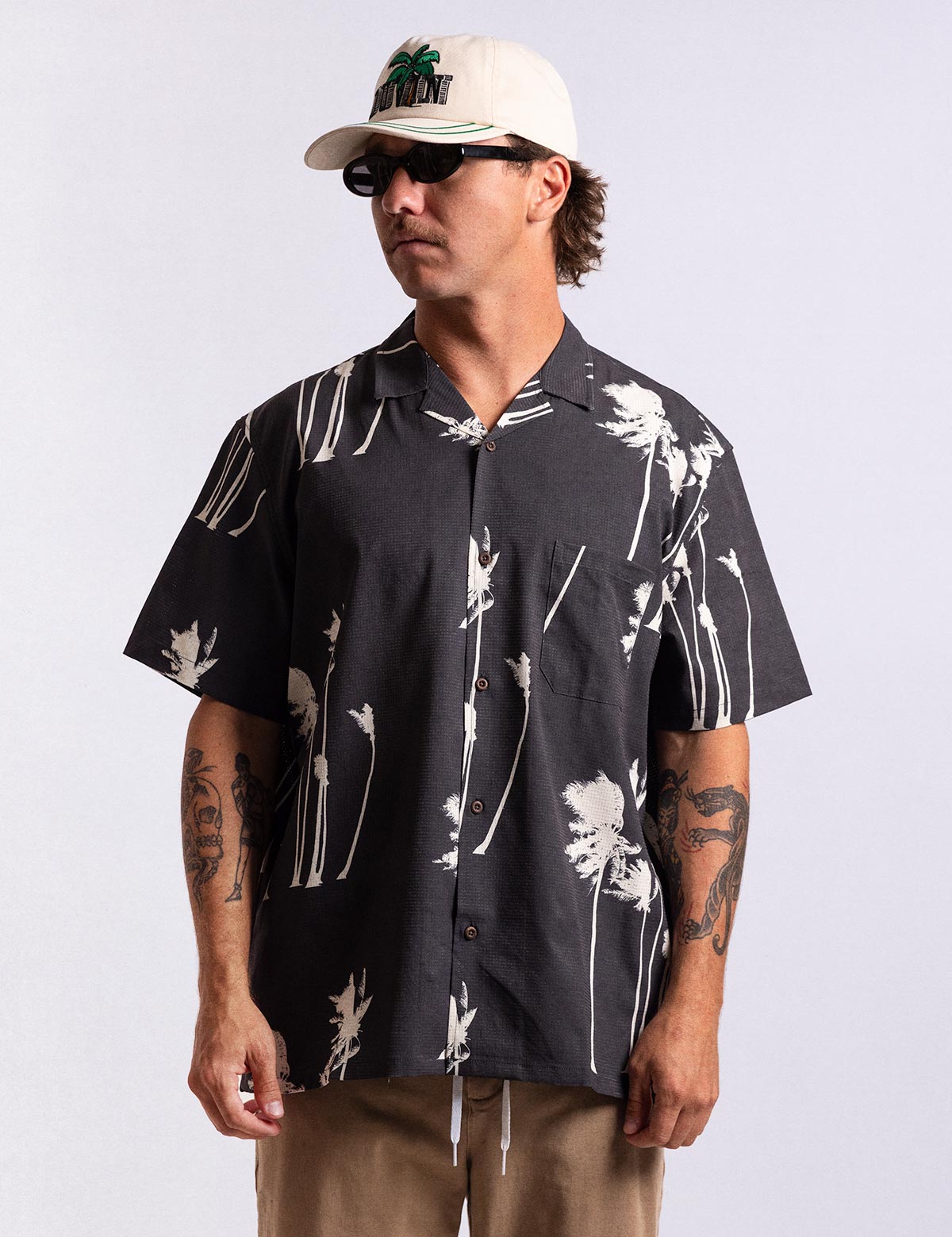 DUVIN Hurricane Palm Buttonup