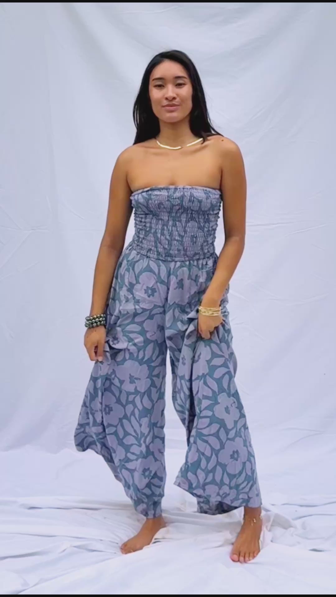 Maile Pants - Moana Hibiscus, Island Ink, Lila Hibiscus