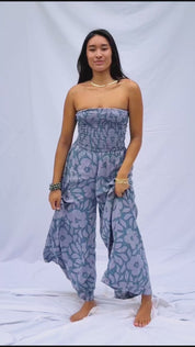 Maile Pants - Moana Hibiscus, Island Ink, Lila Hibiscus