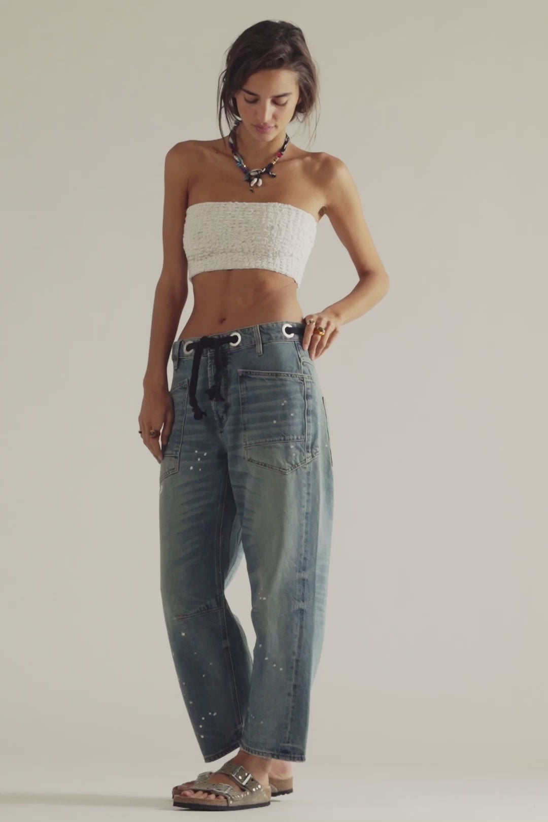 Moxie Pull-On Barrel Jeans