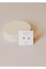 Sun - White Opal Earring