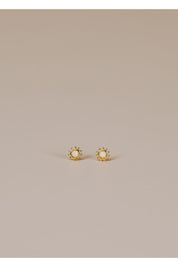 Sun - White Opal Earring