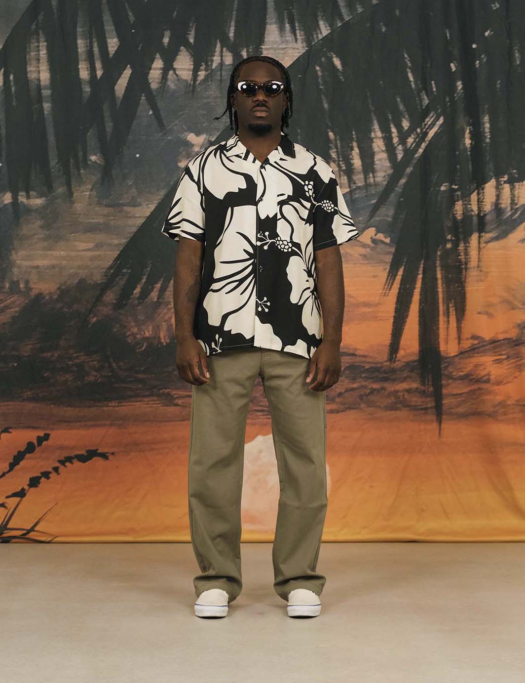 DUVIN Paradise Buttonup (Black, Red)