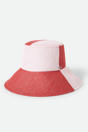 BRIXTON Harmony Packable Bucket Hat - Silver Pink/Adrenaline Rush