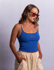 DUVIN Staple Ribbed Tank (Blue)