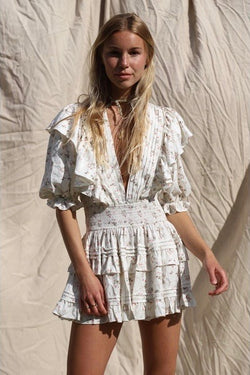 Petit Mini Dress - Winter White Floral