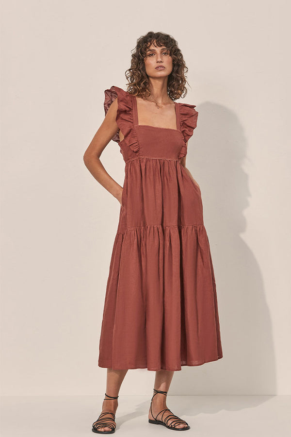 Clove Tie Back Midi Dress