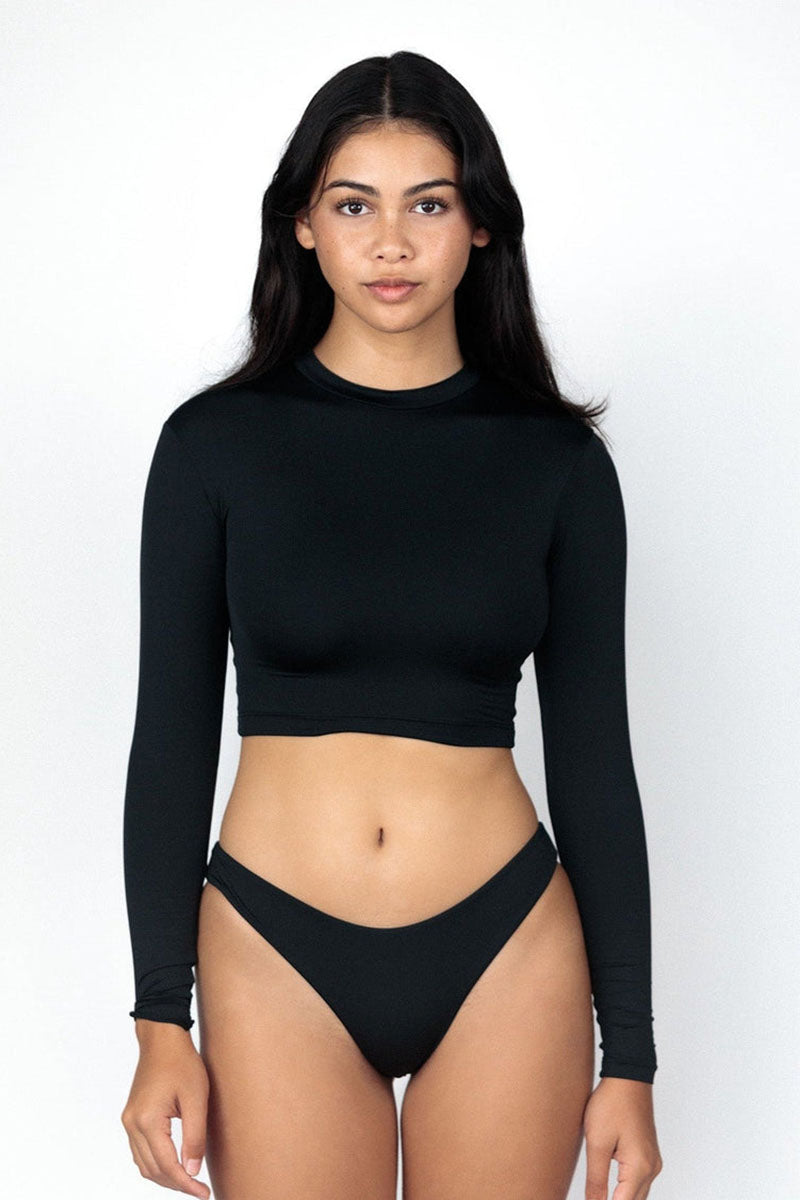 Cropped Rash Guard - Marsala
