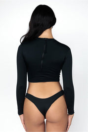Cropped Rash Guard - Marsala