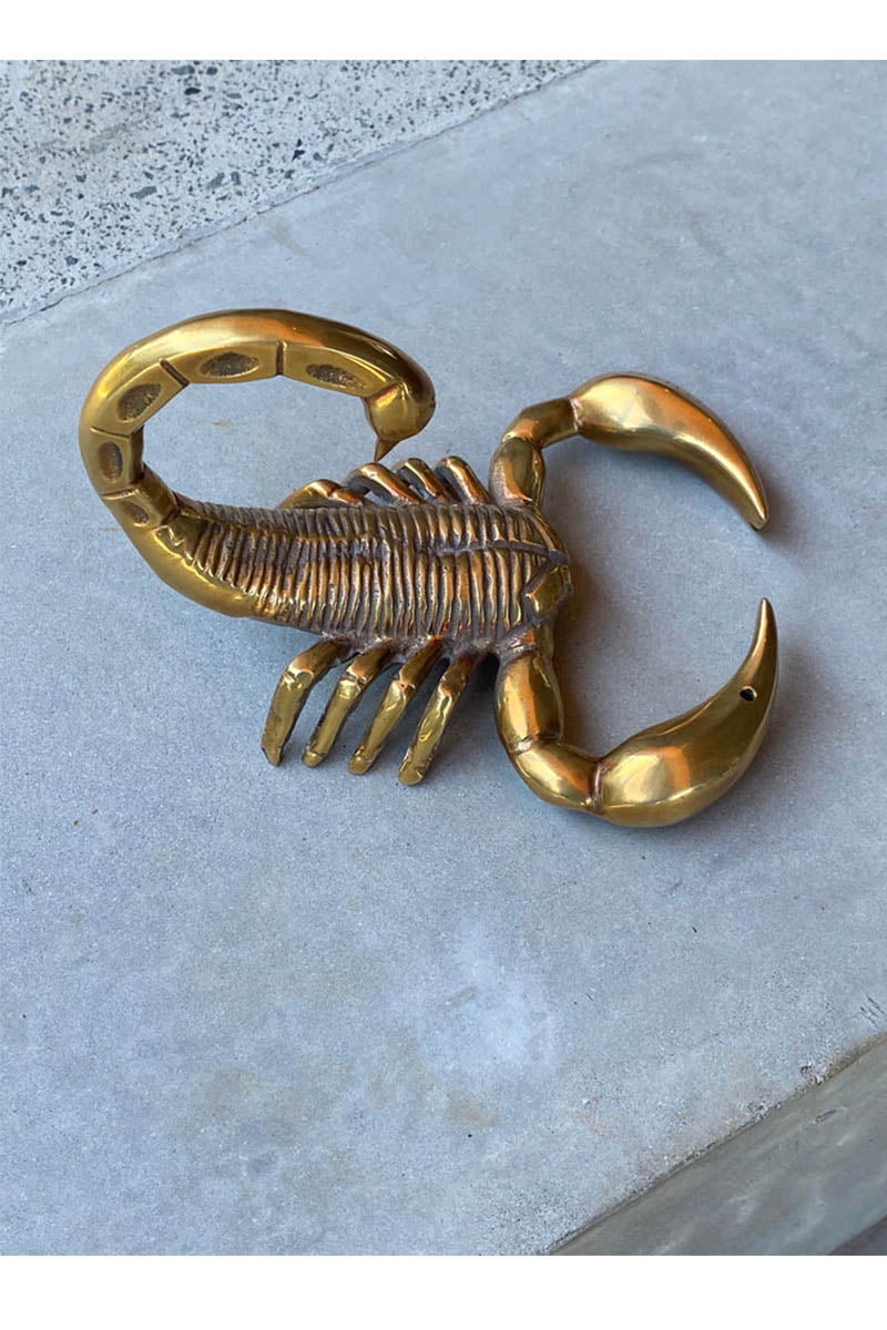 Scorpion Incense Burner - Antique Brass
