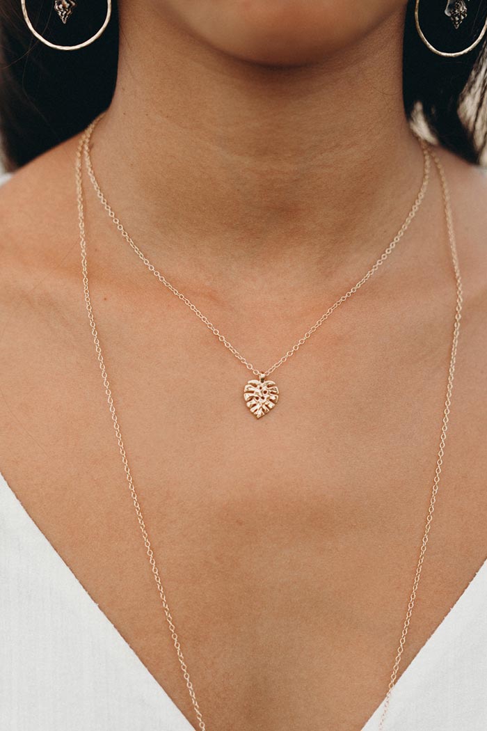 Monstera Necklace GF