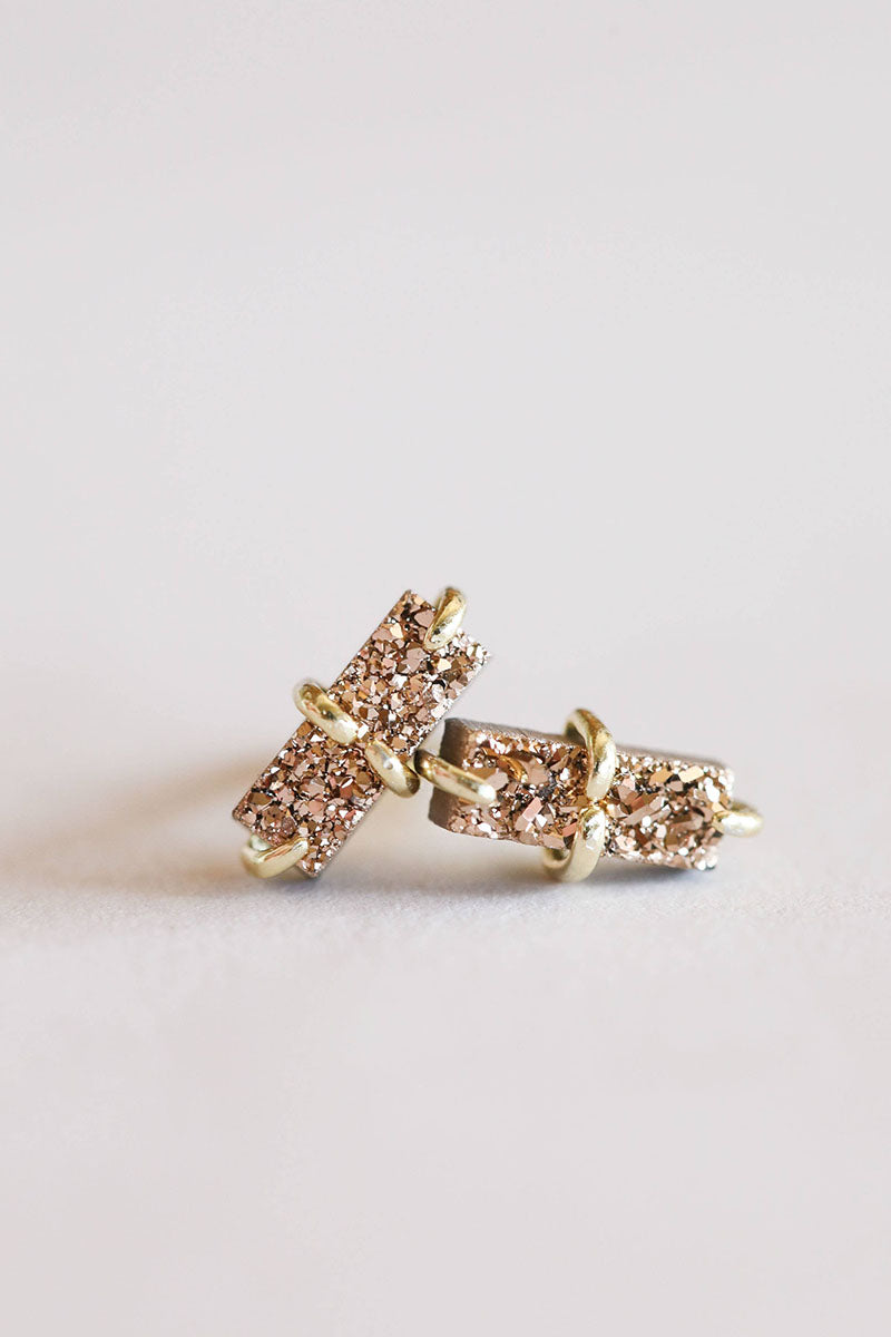 Rose Gold Druzy Bar