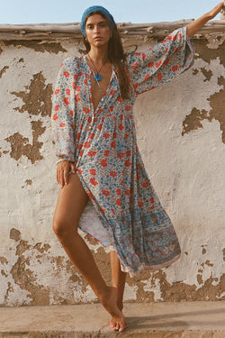Village Button Down Midi Dress