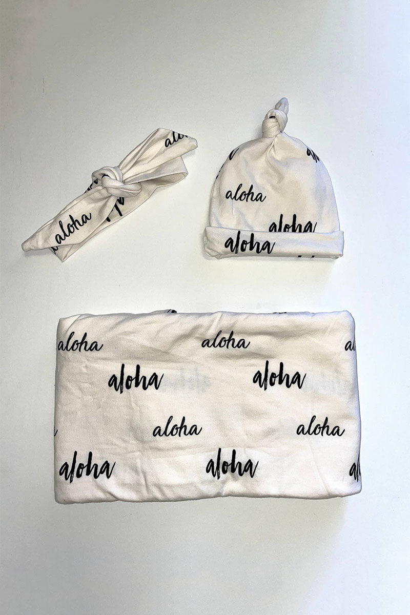 Hawaii Baby Receiving Blanket Set: Aloha