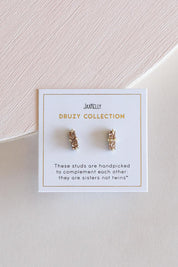 Druzy Bar Rose Gold Stud GP