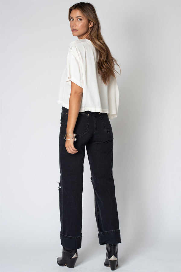 Luna Crop Tee - Artic Wolf