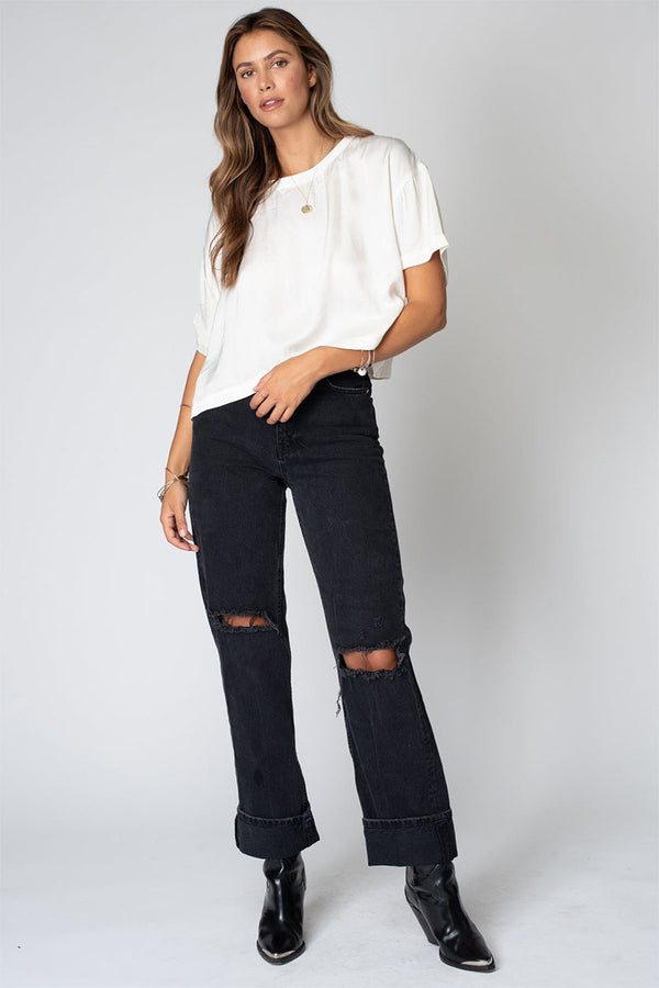 Luna Crop Tee - Artic Wolf