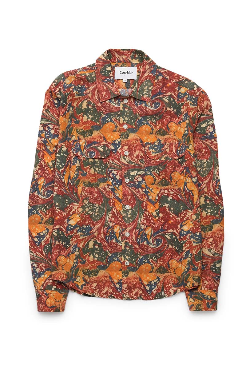 Marbleized LS Shirt