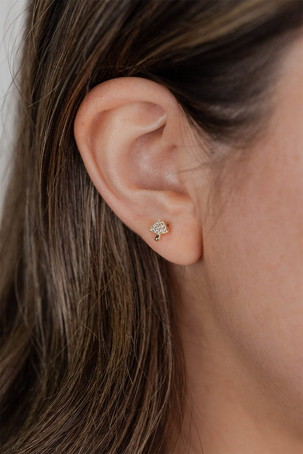 Pave Mushroom Stud