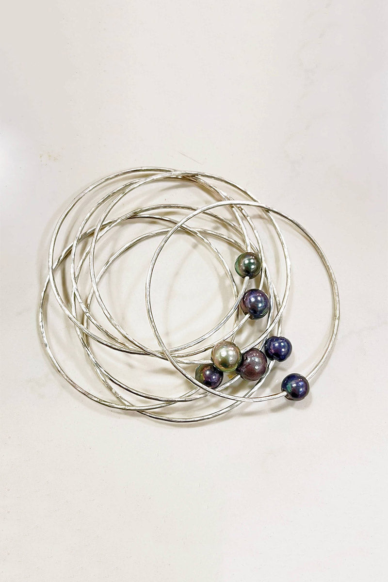 Tahitian Pearl Bangle - 14kt  - 10-11mm Large Pearl
